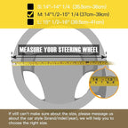 Steering Wheel Cover for Women Bling Bling Crystal Diamond Sparkling Car SUV Wheel Protector Universal Fit 15 Inch (Black with Red Diamond,Standard Size(14" 1/2-15" 1/4))