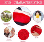 Furry Armrest Cover Auto Center Console Cover Car Soft Console Pad, Real Sheepskin Wool Soft Fluffy Auto Center Armrest Pad for Most Car Decoration Protector(Red)