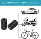 Tire Valve Stem Caps for Audi Metal Car Wheel Air caps Auto Valve Stem Caps Accessories 4 Pcs Black
