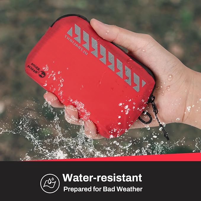 EDC First Aid Kit for Travel, Mini Water-Resistant & Ultralight Portable Quick Search Emergency Med Kit for Car, Camping, Hiking,Cycling, Backpacking
