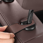 New car headrest Rear seat Multifunctional Storage Box, partition Design, with Cup Holder, Tissue Box, headrest Hook, Suitable for Children and Adults, car Travel Accessories（Coffee Color）