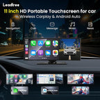 11.5 '' Wireless CarPlay Screen for Car, A-pple CarPlay & Android Auto HD Touchscreen with 4K Dash Cam/1080P Backup Camera/Navigation/Bluetooth/Voice Control/FM/Mirror Link,for All Vehicles