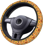Dog Pattern Steering Wheel Cover, 15 Inch Universal Fit Neoprene Car Wheel Protector, Non-Slip & Breathable Cute Animal Print Interior Decor for Women and Men