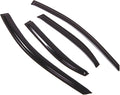 WD2-556 Dark Smoke 4 Pcs Set Window Visor (Outside Mount) Deflector Rain Guard Compatible with 2004-2008 Acura TSX