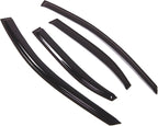 WD2-556 Dark Smoke 4 Pcs Set Window Visor (Outside Mount) Deflector Rain Guard Compatible with 2004-2008 Acura TSX