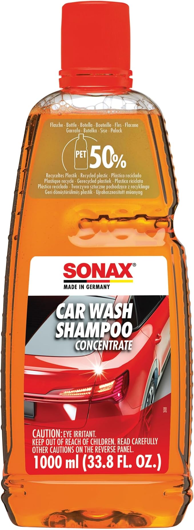Car Wash Shampoo Concentrate 314300 | High-Foaming pH-Neutral Formula for Effective Cleaning | Safe on All Paint Wax Sealants & Coatings | Removes Dirt Grime and Road Film | 1L (33.3oz)