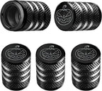 Tire Valve Stem Cap Cover - (5 Pack) Tire Air Cap Metal with Plastic Liner Corrosion Resistant Leak-Proof Halloween Pumpkin Car Decoration Accessories Black