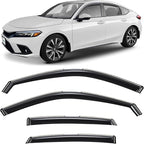 in-Channel Incredibly Durable Rain Guards for Honda Civic 2022-2026 Hatchback, Original Window Deflectors, Vent Window Visors, Vent Deflector, 4 pcs. - 622137