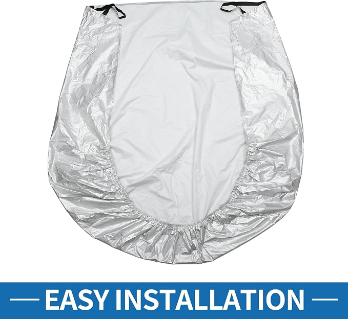 Car Windshield Cover Half Car Cover Top with Reflective Straps for Ice and Snow for Most Car Silver Tone 67" x 71"