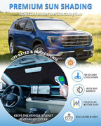 Windshield Sun Shade for 2017-2023 GMC Acadia SUV 2024-2025 2026, Custom-Fit Acadia Sun Visor Protector, 99% UV Block Heat Sun Shield, Silver Reflective Front Window Sunshade