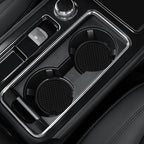 4 Pack Car Coasters, 2.75inch Universal Non-Slip Car Cup Holder Coaster for Car, PVC Cup Pad Mat Car Coasters for Cup Holders for Women (Black)