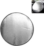 WZP Car Steering Wheel Sun Shade Cover, Aluminum Foil Sun Block Anti-Heat Steering Wheel Cover, Sliver Heat Shield for SUV Truck Van (18.11 x 18.11Inch)