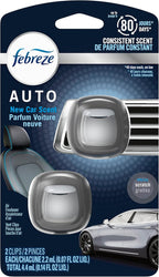 AUTO Air Freshener, Odor-Fighting Automotive Vent Clip, Scented Car Accessories, Long Lasting for Strong Odors, New Car Scent, 2 Count