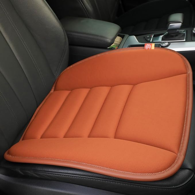 Car Seat Cushion Pad for Driving, Chair Cushion for Office/Truck with Memory Foam, Seat Cushion Comfortable and Durable, Coffee