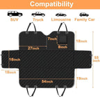 Dog Car Seat Cover, 2026 Upgraded 600D Heavy Duty Waterproof & Scratch-Resistant Dog Hammock for Car, Back Seat Pet Cover for Dogs with Sedan, Trucks and SUVs, Standard, Black-Orange