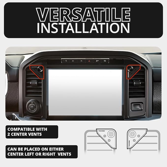 Tackform Link Vent Mount Universal Phone Holder - Compatible with BlueCruise, 2021-2025 Ford F150 & Raptor, 2023-2025 Ford Super Duty | Aluminum | Zero Slip | 3.5" Arm | Yellow