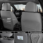 Coverado Car Seat Covers, Gray Seat Covers Full Set, Auto Seat Cover 5 Seats, Car Seat Cushion, Car Seat Covers Front Seats Back Seat Covers, Seat Cover Car Seat Protector Universal Fit Most Cars