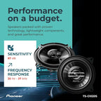 G-Series TS-G1020S 4” 2-Way Speakers (Pair) – 210W Max, Crisp Highs + Clear Vocals, Great Stock Replacement, High-Efficiency Speaker Designed for OEM Power