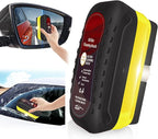 Automotive Oil Film Cleaning Brush with Reusable Foam Sprayer, Upgraded Antifog Glass Cleaning Board, Glass Oil Film Remover for Car Windows & Windshields, Versatile Car Glass Cleaner Brush (Black)