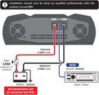 Vulcan 2000 2 Ohms Car Amplifier, Mono Full Range 2000.1 2K Watts RMS, 2Ω Stable Car Audio, HD Sound Quality, Crossover & Bass Boost, Car Stereo Speaker Subwoofer MD, Smart Coolers