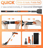 2025 Upgrade Extendable 3-in-1 Car Snow Brush and Ice Scraper [45" Extendable Handle] with 360° Rotating Brush Head for Car Windshield Clear Snow, Ice and Frost, for All Cars/Truck/SUV