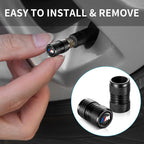 Tire Valve Stem Caps, Compatible with BMW M Series Stem Cap Universal Car Air Cover Car Accessories for Cars, SUV, Truck, Motorcycles 4pcs （Black）