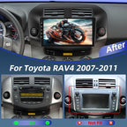 4+64G Android Car Stereo for Toyota RAV4 2007-2011, Wireless Carplay & Android Auto - 10 Inch IPS Touchscreen Radio with 32EQ DSP, WiFi, FM RDS, GPS, Mirror Link + AHD Rear View Camera