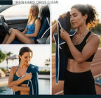 3-in-1 Multipurpose Towel - Bath Towels and Waterproof Car Seat Protector, Absorbent Gym Towel Cover After Workout for Yoga, Swimming, Camping, Beach - Microfiber Cover & Car Accessories - White
