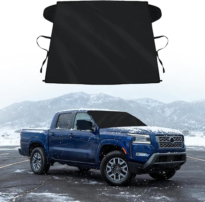 Windshield Cover for Ice and Snow Custom Fit for 2022-2023 2024 2025 2026 Nissan Frontier Accessories Heavy Duty Windshield Covers for Truck Window Protector for Snow Rain Dust Hail Protection