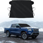 Windshield Cover for Ice and Snow Custom Fit for 2022-2023 2024 2025 2026 Nissan Frontier Accessories Heavy Duty Windshield Covers for Truck Window Protector for Snow Rain Dust Hail Protection