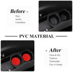 4 Pack Car Coasters, 2.75inch Universal Non-Slip Car Cup Holder Coaster for Car, PVC Cup Pad Mat Car Coasters for Cup Holders for Women (Red)