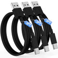 Car CarPlay Cable for iPhone 17, 16, 15 USB C Charger Cord, 3-Pack 3FT USB A to USB C Charging Cable for Apple iPhone 17/17 Pro/Air/16e/16/15 Pro Max/Plus Cord, for iPad Pro/Air,Black