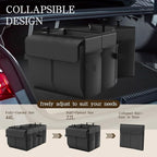 Car Trunk Organizer Storage Box - Collapsible Car Boot Organizer Tidy Cargo Storage Box Accessories for SUV, MPV, Van, Size M, Black