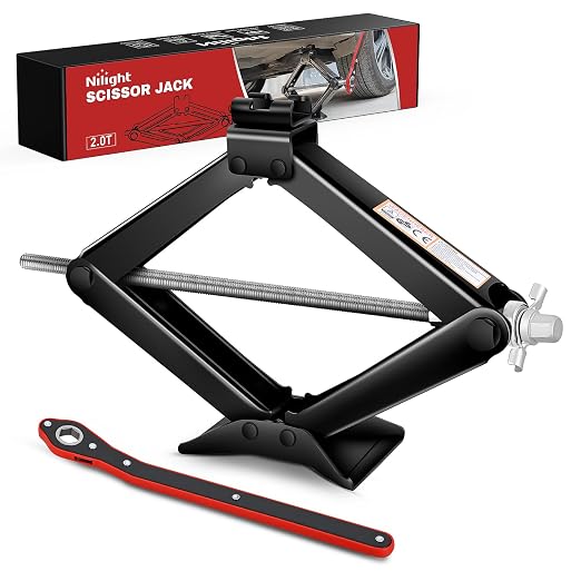 Scissor Jack for Car 2 Ton(4409 lbs), Heavy Duty Steel Scissor Lift Jack Car Kit with Ratchet Wrench for Sedan SUV MPV Tire Changing, 3.9''-15.7'' Lifting Range Portable Small Jack Black