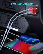 2 Pack USB C Car Charger,Dual USB A & USBC Car Charger Fast Charging,PD/QC Car Phone Charger USB C Cigarette Lighter Adapter for iPhone 17/16/15/14/13/12/11 Pro Max,iPad,Galaxy S26/25,Android and more