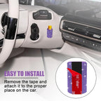 Upright Car Chapstick Holder, Bling Insulating Lip Balm Holder,Rhinestone Car Accessories for Women Interior,Suitable for Most Vehicles. (Purple)