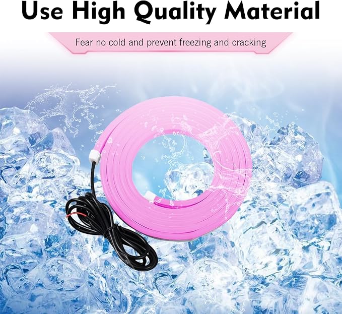 1PC Car Hood LED Strip Light, 59In Waterproof Pink Flexible LED Light Strip with Adhesive Tape, Exterior and Interior Decoration, Universal for Most Cars, Trucks, SUVs (Pink)