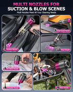 Handheld Car Vacuum Cleaner Cordless, 15000PA Powerful Mini Car Vacuum, 4-in-1 Air Duster & Blower, Portable Hand Held Vacuum Cordless Rechargeable with LED Light & Multi Nozzles for Car, Home
