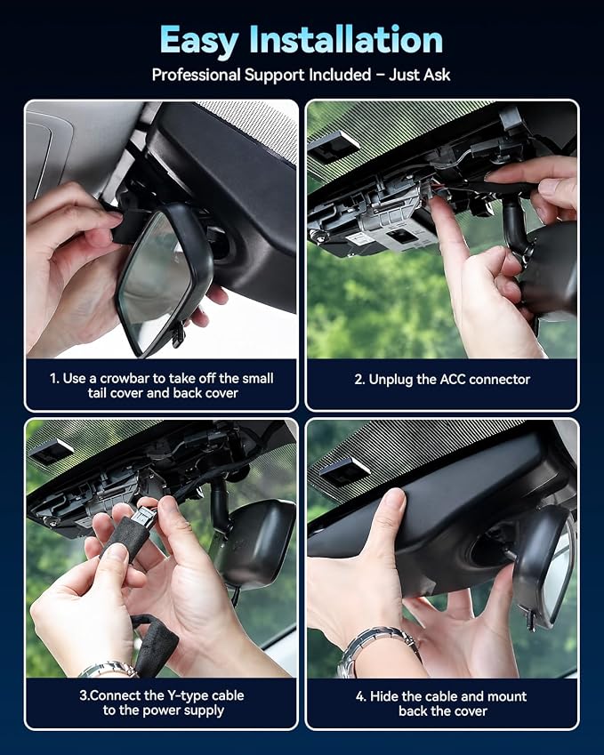 4K STARVIS 2 Dash Cam for Toyota Camry 2025-2026 LE SE XLE XSE Nightshade,OEM Factory Look Car Camera with WiFi App,Loop Recording,G-Sensor,Plug & Play,Parking Hardwire Kit, 64GB