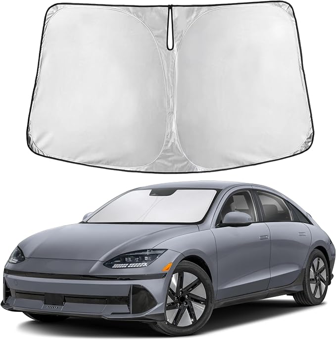 Windshield Sunshade Compatible for Hyundai Ioniq6 2023 2024 2025, Sun Visor for Front Windshield & Window Sun Shade Cover, UV Heat Blocker & Protector, Car Accessories