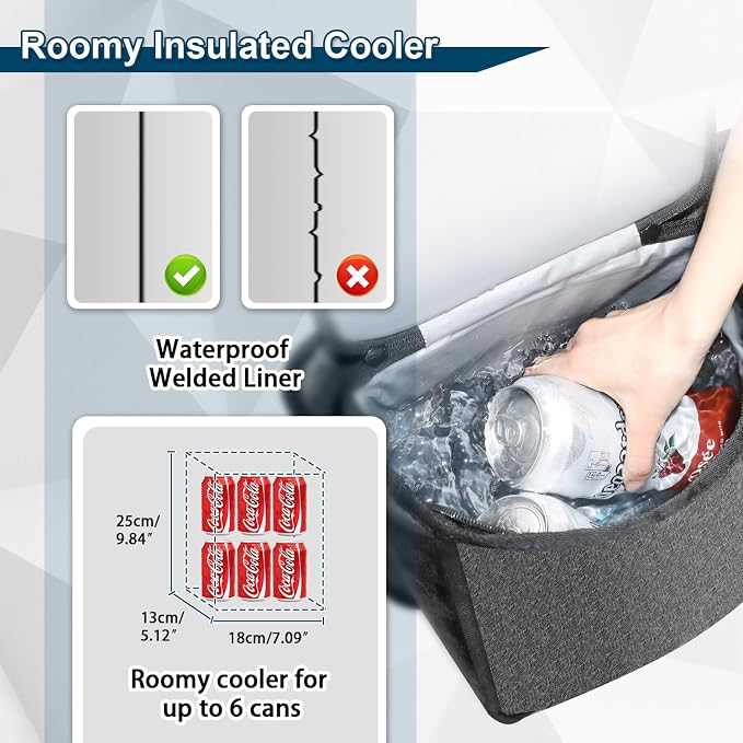 Deluxe Car Trunk Organizer, Detachable Backseat Hanging Organizer Storage Modules with Built-in Cooler for Car Small SUV, Patent Pending