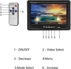 7" Backup Camera with Monitor Kit, Waterproof 18 IR LED Night Vision Reverse Camera + Rear View Monitor Vehicle Parking System for RV Bus Trailer Truck (65ft 4-Pin Aviation Video Cable)