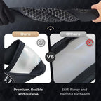 Coverado Car Steering Wheel Cover, Nappa Leather Black & Grayline Steering Wheel Covers, Universal 14-15 inch, Anti-Slip, Breathable Steering Wheel Protector for Women Men