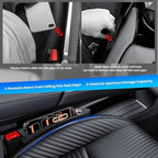 Half-Sized Seat Gap Filler Compatible with Chevy Silverado 1500 2500HD| Zero Obstruction to Lower Center Console Storage | Anti-Drop Organizer | Window Breaker Interior Accessories