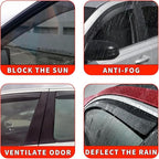 4PCS in-Channel Rain Guards Fit for Ford Maverick 2022 2023 2024 2025 2026, Front and Rear Window Visors Wind Deflectors, Vent Shade Weather Shield for 2022-2026 Maverick Accessories