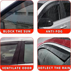 in Channel Rain Guards Fit for 2021 2022 2023 2024 2025 2026 Chevrolet (Chevy) Tahoe/GMC Yukon/Cadillac Escalade, Durable Window Wind Deflectors, Smoke Tinted Vent Window Visors Shades, 4PCS