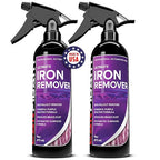 Iron Remover Car Detailing – Iron Decon Spray, Pulls Out Brake Dust, Rust & Fallout - Contaminant Removal for Car Paint & Wheels, pH Neutral Formula - 16 fl. oz. (Pack of 2)