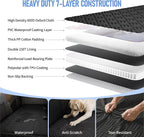 PROZAR Dog Car Seat Cover for Back Seat, Hard Bottom Back Seat Extender, Pet Cover for Dogs - Supports 400lbs, Waterproof Heavy Duty Scratch Dog Hammock for Midsize SUVs & Trucks, 56in -Black