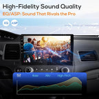 10.1" Double Din Car Stereo, Touchscreen Car Radio with Wireless Apple CarPlay & Android Auto, Bluetooth 4.1, HD Backup Camera, Mirror Link, GPS Navigation, WiFi, Voice Control, 2+64GB, FM/AM
