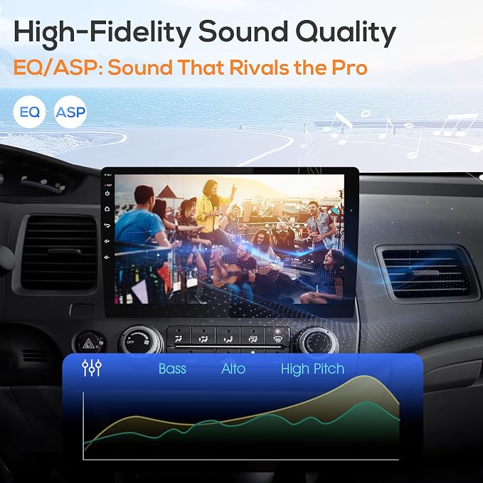 10.1" Double Din Car Stereo, Touchscreen Car Radio with Wireless Apple CarPlay & Android Auto, Bluetooth 4.1, HD Backup Camera, Mirror Link, GPS Navigation, WiFi, Voice Control, 2+64GB, FM/AM